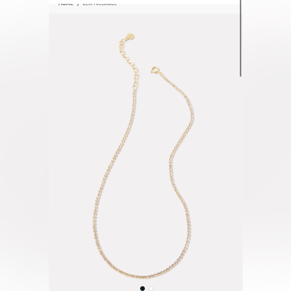 Yellow gold plated tennis necklace Gorjana brand new !